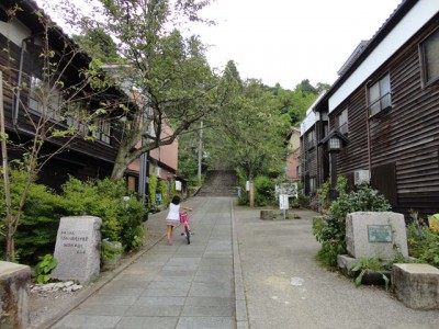 メイン通りをそれてもやはり道百選八尾の坂町